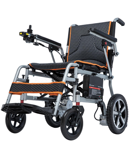 Ultra-Light Folding Electric Wheelchair – 33 lb Frame, 10 Miles Range