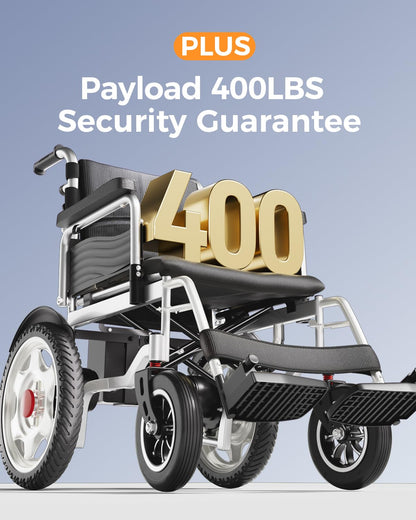 Foldable Electric Wheelchair – 25+ Miles Range, 73 lb Frame, All-Terrain Power Chair