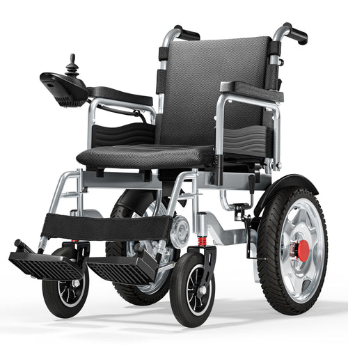 Foldable Electric Wheelchair – 25+ Miles Range, 73 lb Frame, All-Terrain Power Chair